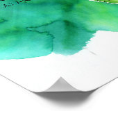 Poster Aquarelle Florale Inspiration Cutout Collage (Coin)