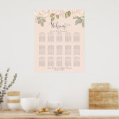 Poster Aquarelle florale Mariage floral (Cuisine)