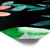 Poster Aquarelle florale motif sans couture. Différents b (Coin)