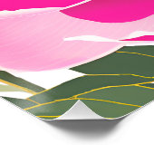 Poster Aquarelle florale rose (Coin)