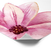 Poster Aquarelle florale rose Symbole de bienvenue (Coin)