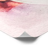 Poster Aquarelle florale tropicale hawaïenne (Coin)