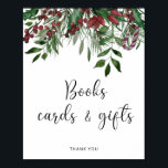 Poster Aquarelle flore hivernale livres cartes et cadeaux<br><div class="desc">Éléments correspondants disponibles.</div>