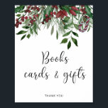 Poster Aquarelle flore hivernale livres cartes et cadeaux<br><div class="desc">Éléments correspondants disponibles.</div>