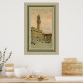 Poster Aquarelle Florence Palazzo Vecchio (Cuisine)