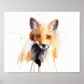 Poster aquarelle fox (Devant)