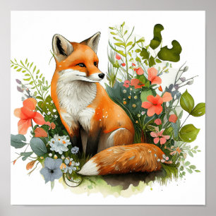 Poster Aquarelle FOX