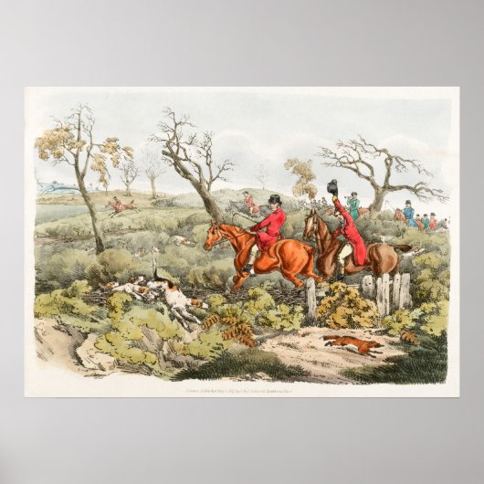 Poster Aquarelle Fox Hunt (Devant)