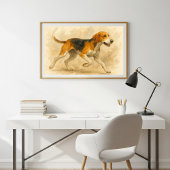 Poster Aquarelle Foxhound