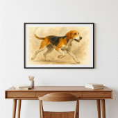 Poster Aquarelle Foxhound