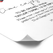 Poster Aquarelle fraise baby shower temps Capsule (Coin)