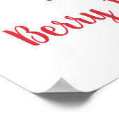 Poster Aquarelle fraise bleuet Aquarelle Bienvenue (Coin)