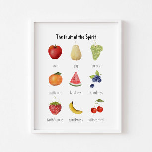 Poster Aquarelle fruit de l'affiche spiritueuse