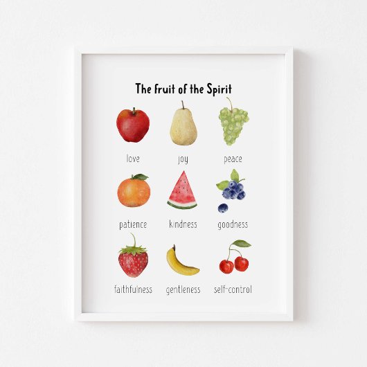 Poster Aquarelle fruit de l'affiche spiritueuse