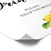 Poster Aquarelle Fruits d'été Citron Boissons Signal (Coin)