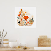 Poster Aquarelle fusion moderne abstraite (Cuisine)