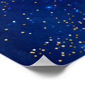 Poster Aquarelle Galaxy Étoiles cosmiques Mariage Bienven (Coin)