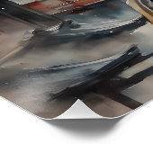 Poster Aquarelle Geisha no 8 (Coin)