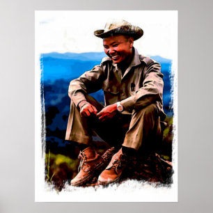 Poster Aquarelle générale Vang Pao