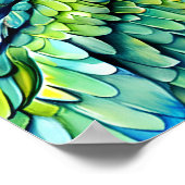 Poster Aquarelle générée par l'IA mignonne Style perroque (Coin)