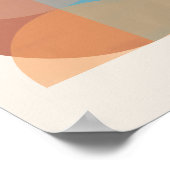 Poster Aquarelle géométrique Abstraite moderne (Coin)