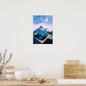 Poster Aquarelle Golden Celestial Peaks (Cuisine)