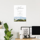 Poster Aquarelle Great Smoky Mountains Mariage Bienvenue (Bureau à domicile)