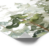 Poster Aquarelle Green Pine Forest Bienvenue (Coin)
