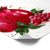 Poster Aquarelle grenade art cuisine (Coin)