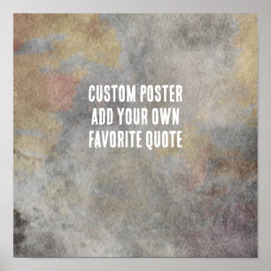 Poster aquarelle gris élégant ajouter votre texte