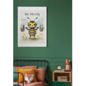 Poster Aquarelle Haltérophilie Inspiration Bourdon