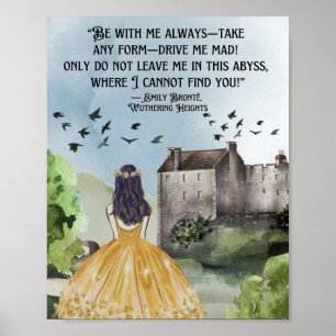 Poster Aquarelle Hauteur de veille Emily Bronte