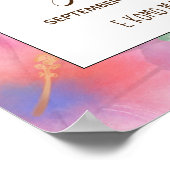 Poster Aquarelle Hibiscus Maui Mariage (Coin)