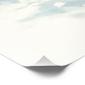 Poster Aquarelle Highland Cow Winter Scene (Coin)