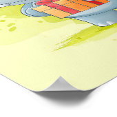 Poster Aquarelle Hippo mignonne | Cadeau parfait (Coin)