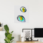 Poster aquarelle huîtres abstraites (Bureau à domicile)