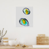 Poster aquarelle huîtres abstraites (Cuisine)