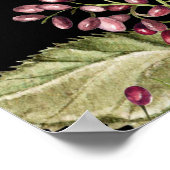 Poster Aquarelle Hydrangeas Lys : Motif Floral (Coin)