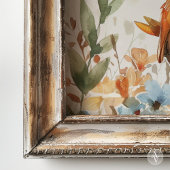 Poster Aquarelle Illustration Oiseau Champ floral rustiqu