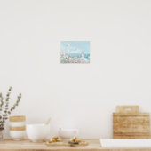 Poster aquarelle illustration phare (Cuisine)