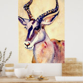 Poster Aquarelle Impala (Cuisine)