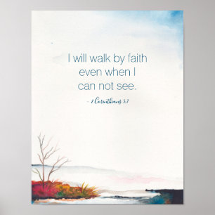 Poster Aquarelle inspirante et spirituelle NE Automne