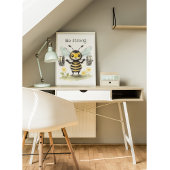 Poster Aquarelle Inspiration Bourdon Haltérophilie