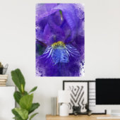 Poster Aquarelle Iris Flower Purple (Bureau à domicile)