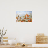 Poster aquarelle italie florence, peinture duomo (Cuisine)