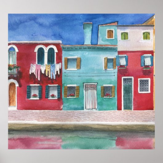 Poster Aquarelle Italie : Main tirée (Devant)