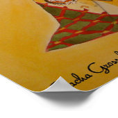 Poster aquarelle japonaise Geisha peinture d'art original (Coin)