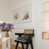 Poster Aquarelle japonaise imprimé abstrait