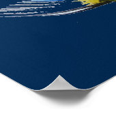 Poster Aquarelle japonaise jaune (Coin)