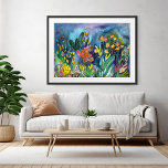 Poster Aquarelle Jardin Fleurs Art<br><div class="desc">Regardez cette douce peinture murale, faite à la main par moi pour vous ! Ajoutez votre propre texte, changez aussi la couleur arrière - plan. Sélectionnez la taille de l'impression à l'aide du menu déroulant ci-dessus, et vous pouvez cliquer sur le bouton "modifier la conception" pour customiser l'illustration pour qu'elle...</div>